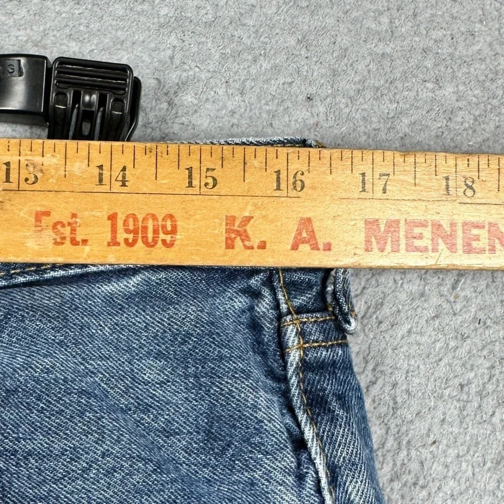 Levis 505 Jeans Mens 34X29 Blue Regular Fit Straight Leg 5 Pocket Red Tab Denim